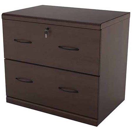This lateral file cabinet is a great option to organize important documents in your home office. 2 Drawer Lateral Wood Lockable Filing Cabinet, Espresso ...