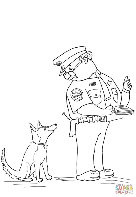 Officer Buckle And Gloria With Paper Work Coloring Page | Officer