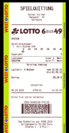 Spielquittung (Lotto)