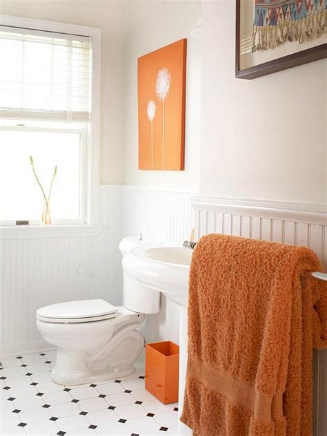 Designing your bathroom in orange color theme isn't that hard as designing in red theme but it could be challenging too. 31 Cool Orange Bathroom Design Ideas - DigsDigs