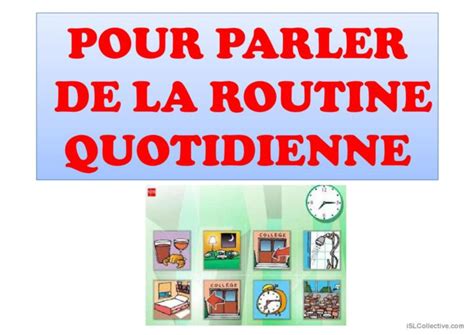 La Routine Quotidienne Français Fle Powerpoints