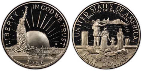 1986 S 50c Statue Of Liberty Dcam Proof Modern Silver And Clad