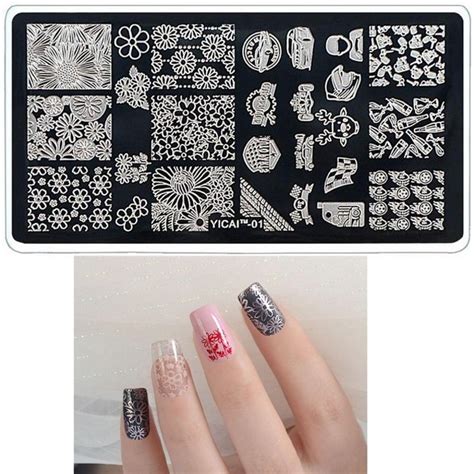 New Arrival 1pc Diy Manicure Nail Art Stamping Plate Flower Series Nail