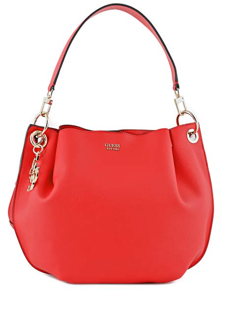Vintage shouldarbag sac d'épaule pois cuir marron leather femme. Sac porté épaule Guess HWVG.6853030 lipstick sur edisac.com