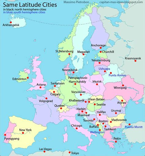Mapa Capitais Europa Mapa Região