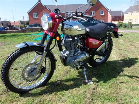 The royal enfield bullet, in its present form, was first introduced in britain in 1949 as a 350cc bike. Royal Enfield Bullet Electra EFI Trials 499cc