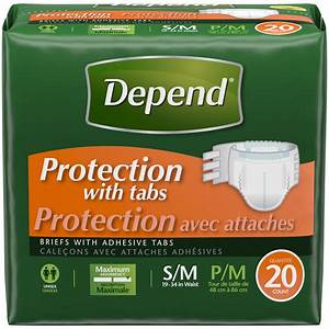 Depend Protection With Tabs Incontinence Maximum