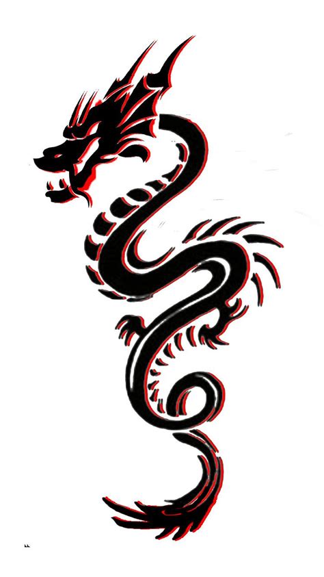 People inked these amazing arts years before and still so, what a tribal outline means is all dependent on what that particular tattoo has. Little tribal dragon tattoo I designed with red outline ...