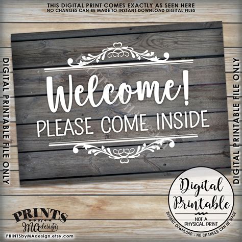 Welcome Sign Please Come In Sign Welcome Display Welcome To Etsy