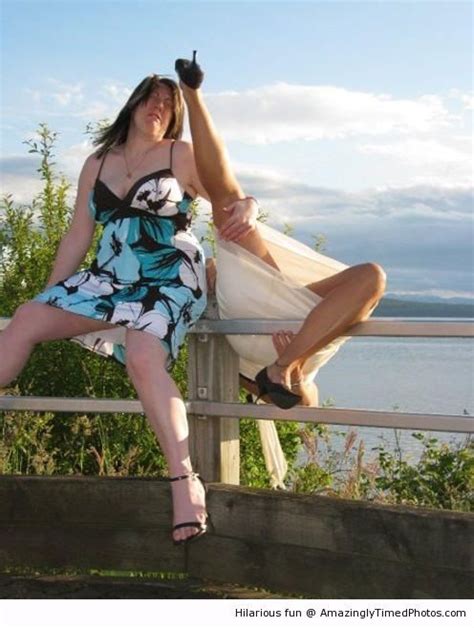 Oops She Fell Off The Ledge Perfectly Timed Photos Funny Pictures Fails Bad Family Photos