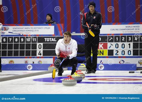 World Mixed Curling Championship Kazan 2016 Editorial Stock Image