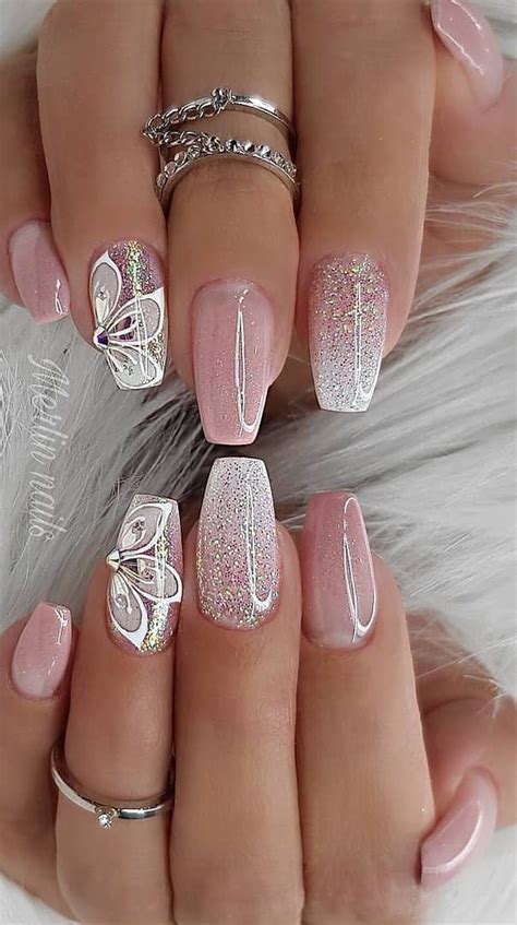 50 Really Cute Glitter Nail Designs Fashionre Elegant Nails Stylish