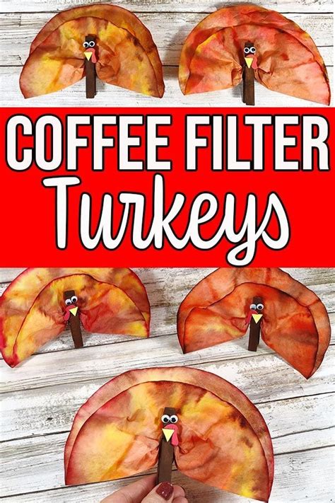 Coffee Filter Turkeys Thanksgiving Craft For Kids Thanksgiving Turkey