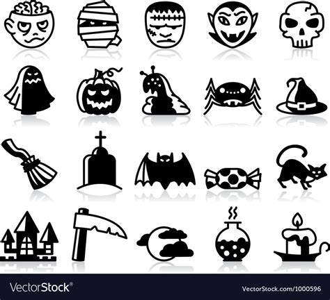 Halloween Icons Royalty Free Vector Image Vectorstock