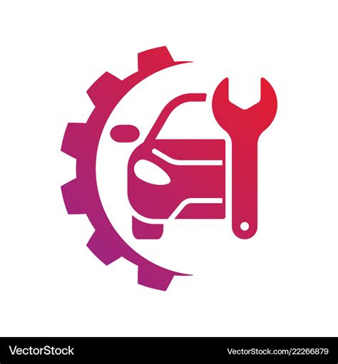 Auto Service Sign Car Repair Logo Eps Royalty Free Vector
