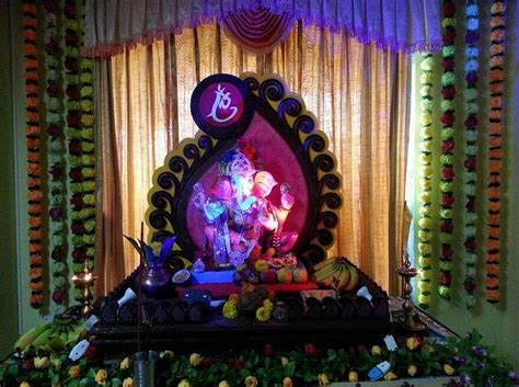 Simple homemade ganpati decoration ideas. 25 Ganpati Decoration Ideas At Home - 15th is Beautiful ...