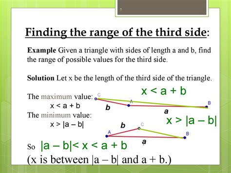 For a right triangle, use the pythagorean theorem. Triangle. Inequalities - презентация онлайн