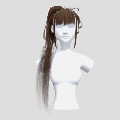 Pigtail Bangs Hairstyle D Model By Nickianimations