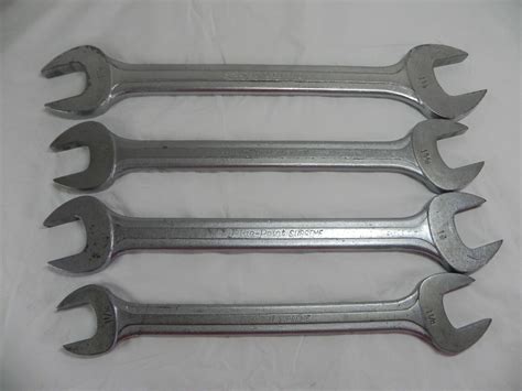Vintage Blue Point 4 Piece Supreme Large Open End Wrench Set Made In Usa
