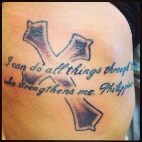 Here you'll enjoy some photos in an article titled with cross tattoo meaning on wrist. Cross tattoo Philippians 4:13 #tattoo #verse #strength ...