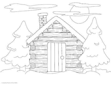16 Log Cabin House Coloring Pages - Printable Coloring Pages