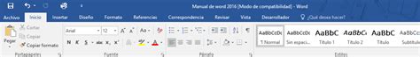 Microsoft Word 2016 Tira De Menú Y Menú Rápido Cursos Online