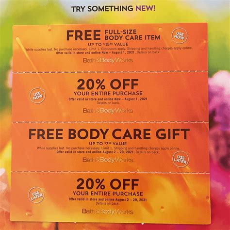 Free Printable Bath And Body Works Coupons