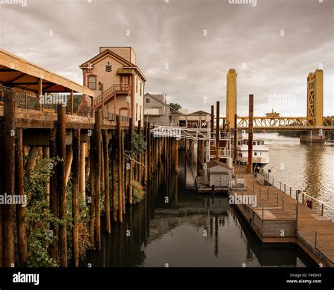 A Unique Perspective Of The Waterfront In Old Sacramento California