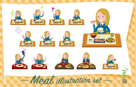 You look over at your child and instead of eating their food, they are playing with it. Tischmanieren Stock-Vektoren und -Grafiken - iStock