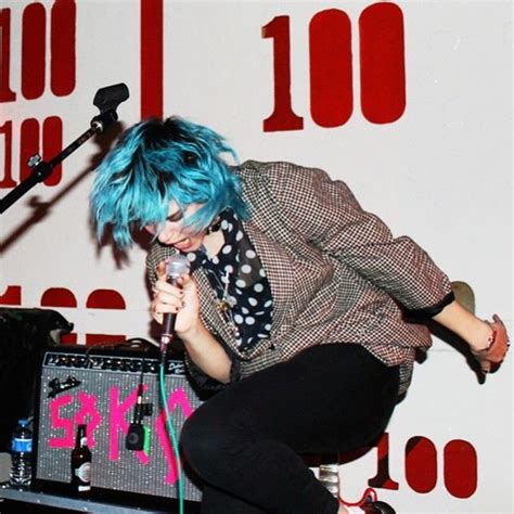 Look plus x one piece cm. Soko/ singer/ blue hair/ gig