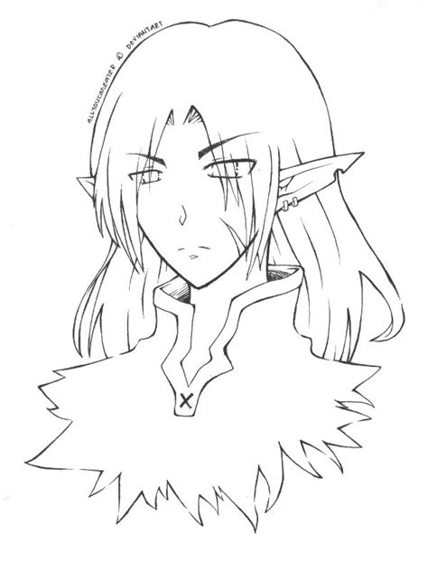 See more ideas about coloring pages, elves, adult coloring pages. Anime Girl Elf Coloring Pages Sketch Coloring Page