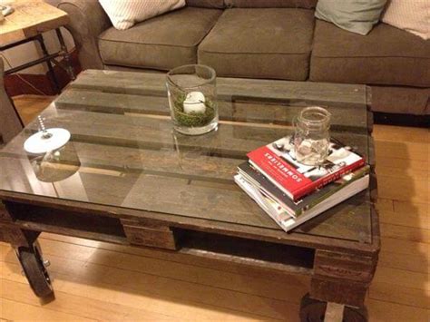 Coffee tables has been with us for a very long time serving us with a lot of functions of storage and pallet coffee table with glass top, with chevron top, tables on wheels every possible creative avatar. Upcycled Pallet Coffee Table | 101 Pallets