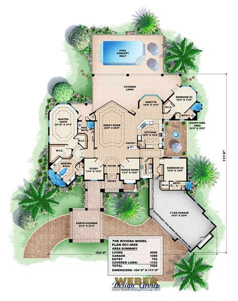 House Plan With Courtyard Home Design Ideas