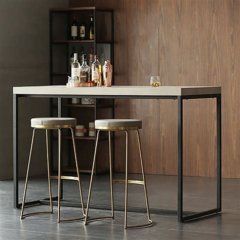 Industrial Rectangular Bar Height Table Small Dining Table For