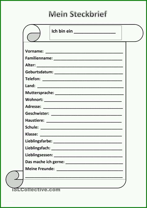 Wunderbar Die Besten 25 Steckbrief Ideen Auf Pinterest 409393 - Vorlage