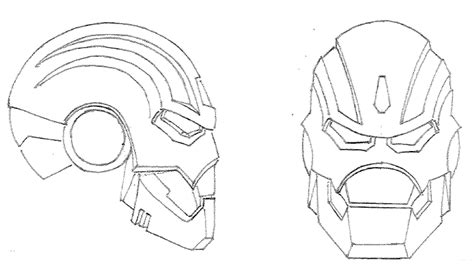 Iron Man Helmet Sketch At Explore Collection Of
