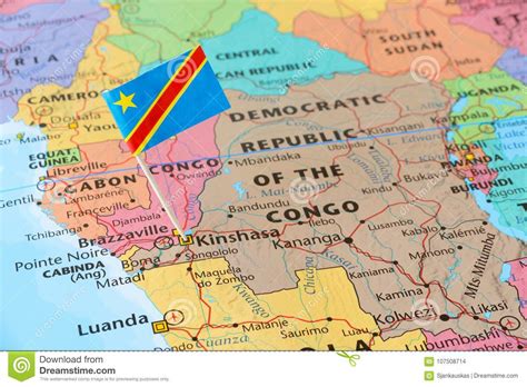 Things to do in democratic republic of the congo. The Democratic Republic Of The Congo Flag Pin On Map Stock ...