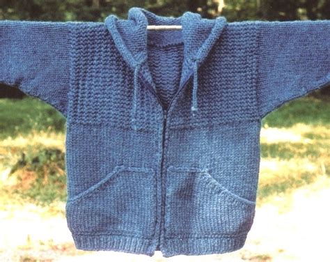 Knitting Pattern Sweatshirt Jacket Mens Womens Knit Hoodie Pattern