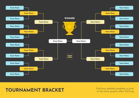 16 Bracket Template Using Python To Model A Single Elimination