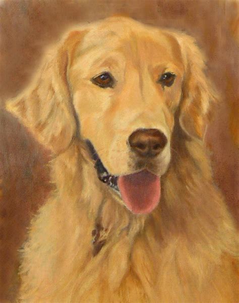 Golden Retriever Head Painting By Phyllis Tarlow