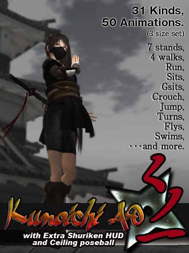 Second Life Marketplace Kh Kunoichi Ao For Female Ninja Shinobi
