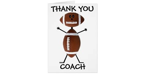 Thank You Football Coach Card