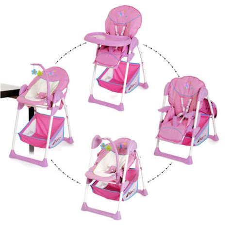 New Hauck Butterfly Pink Sit N Relax 2 In 1 Highchair Baby High Chair