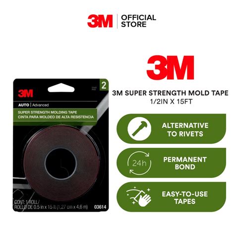 3m Super Strength Molding Tape Heavy Sticky Tape Wall Mount Body Side