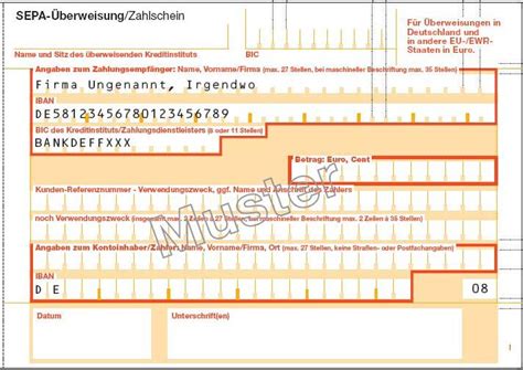 Mir ist bekannt, dass ich innerhalb von 8. SEPA-Zahlscheinvordruck im EPS/Postscript-Format (Bank, überweisung, Vorlage)