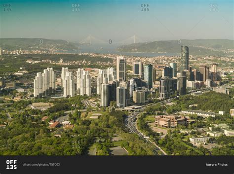 May 3 2017 Aerial View Of New Istanbul With Modern Skyscrapers And