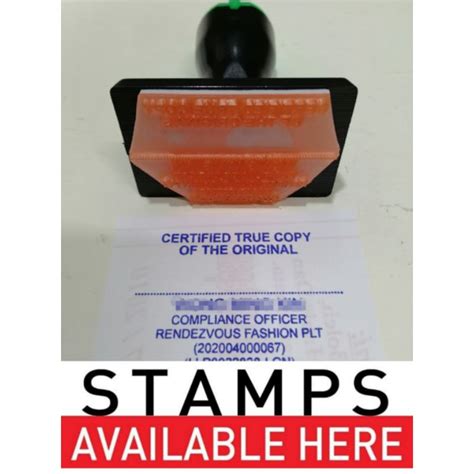 Rubber Stamp Certified True Copy Salina Diakui Sah Shopee Malaysia