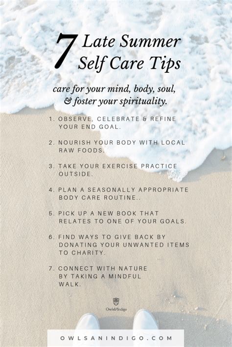 7 Late Summer Self Care Tips Owlsandindigo