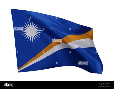 3d illustration flag of marshall islands marshall islands high resolution flag isolated against
