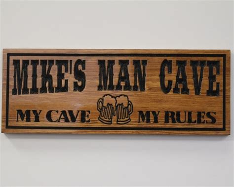 Man Cave Signs Personalized Man Cave Sign Decor Custom Bar Etsy